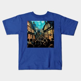 Starry Night in Diagon Alley Kids T-Shirt